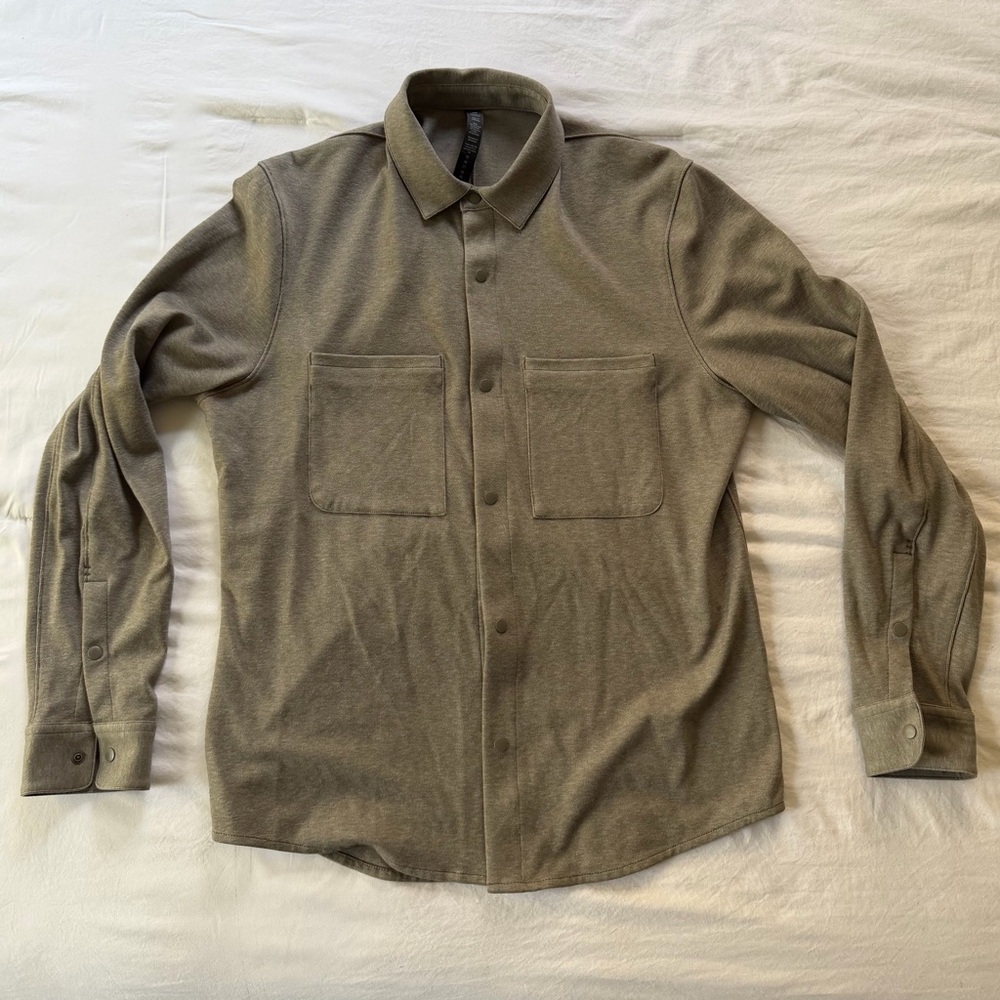 Lululemon Men's Olive Button-Front Utility Shirt